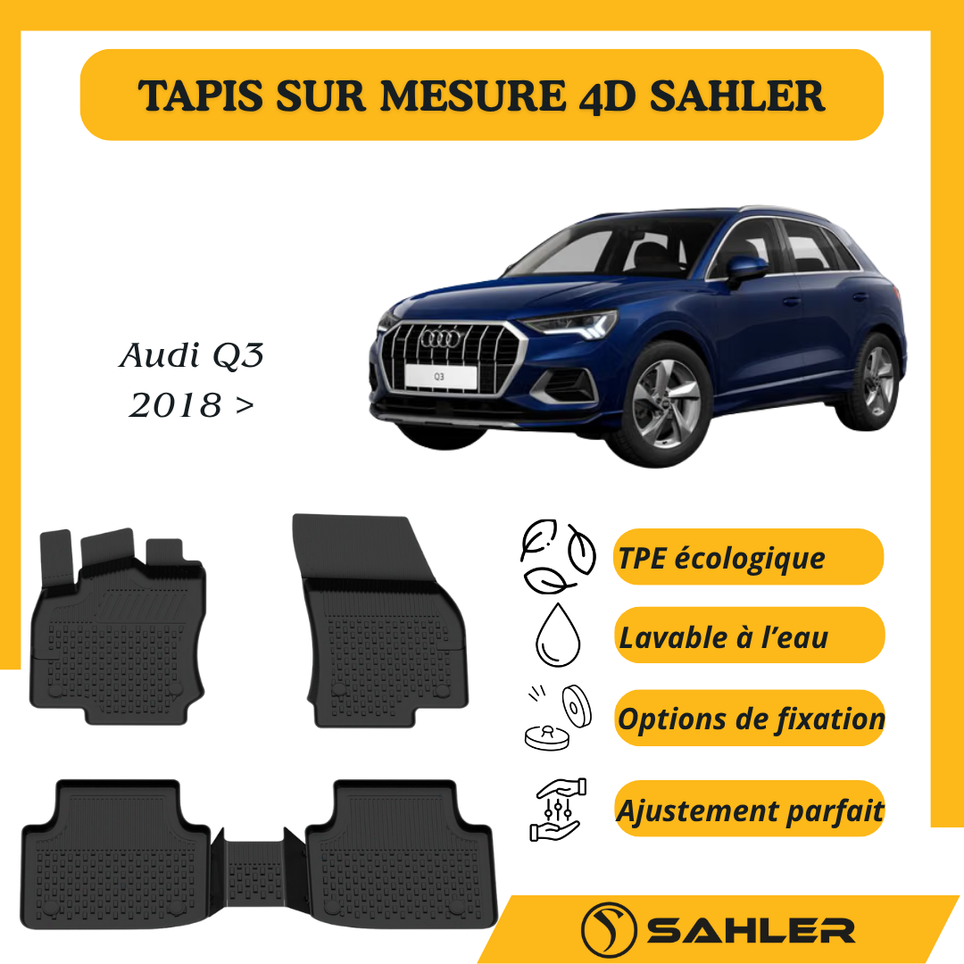 Tapis sur mesure 4D Audi Q3 2018 >