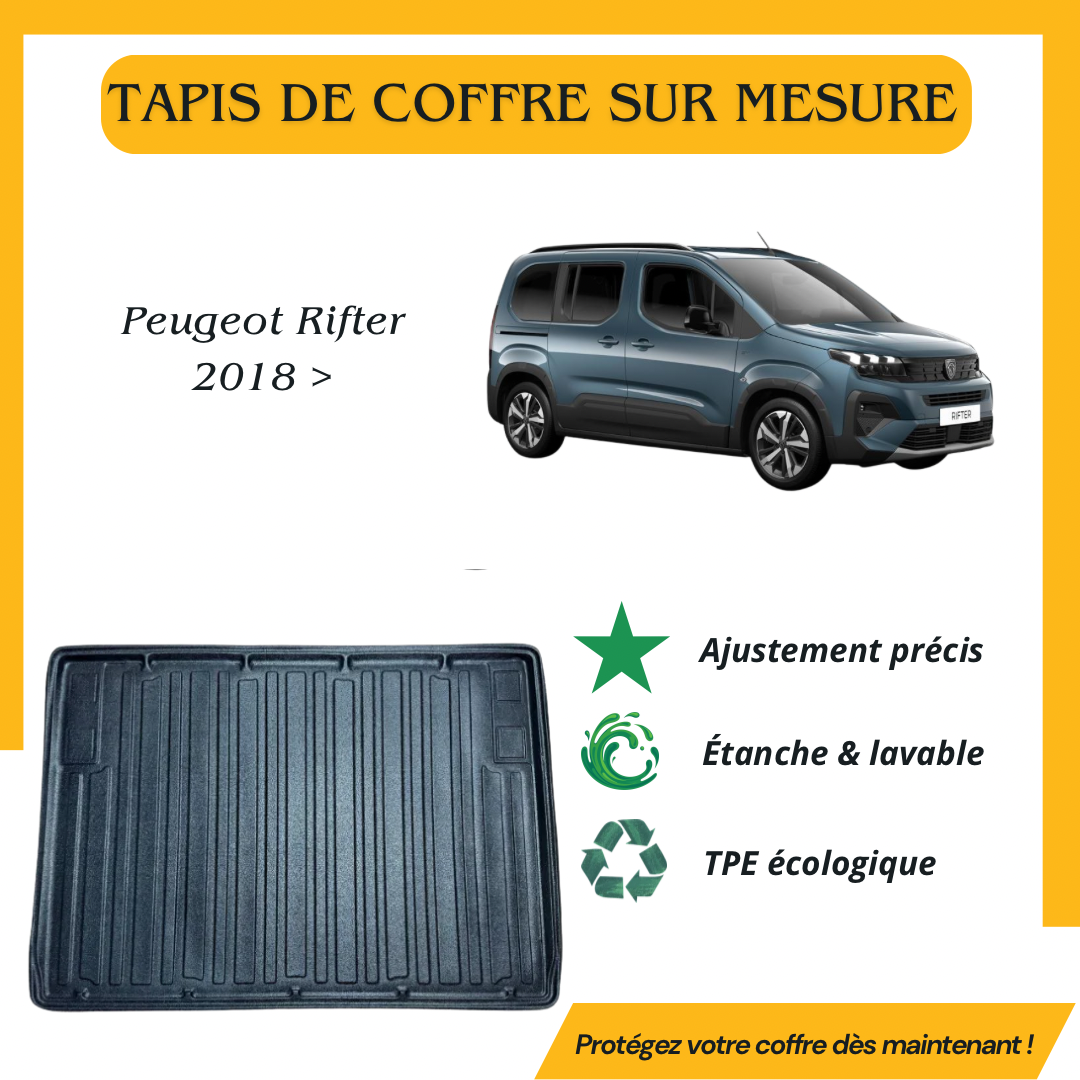 Tapis de coffre 4D PEUGEOT RIFTER 2018>