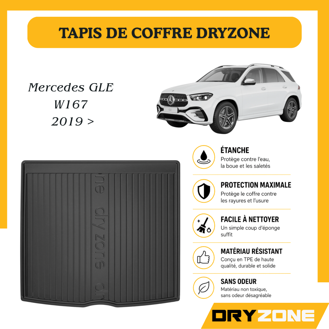 Tapis de Coffre Dryzone sur Mesure – Mercedes GLE W167 2019 >