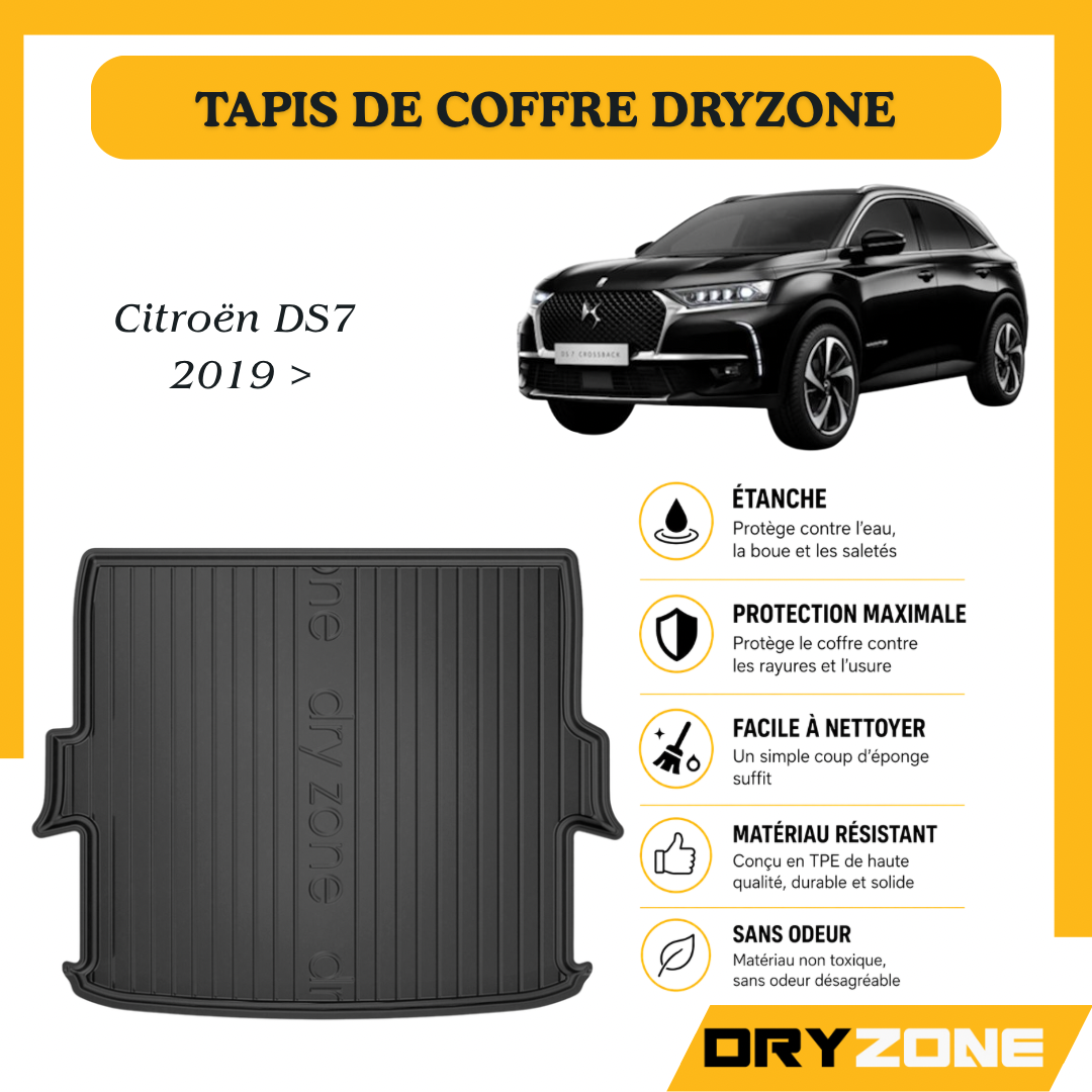 Tapis de Coffre Dryzone sur Mesure – Citroen DS7 2019 >