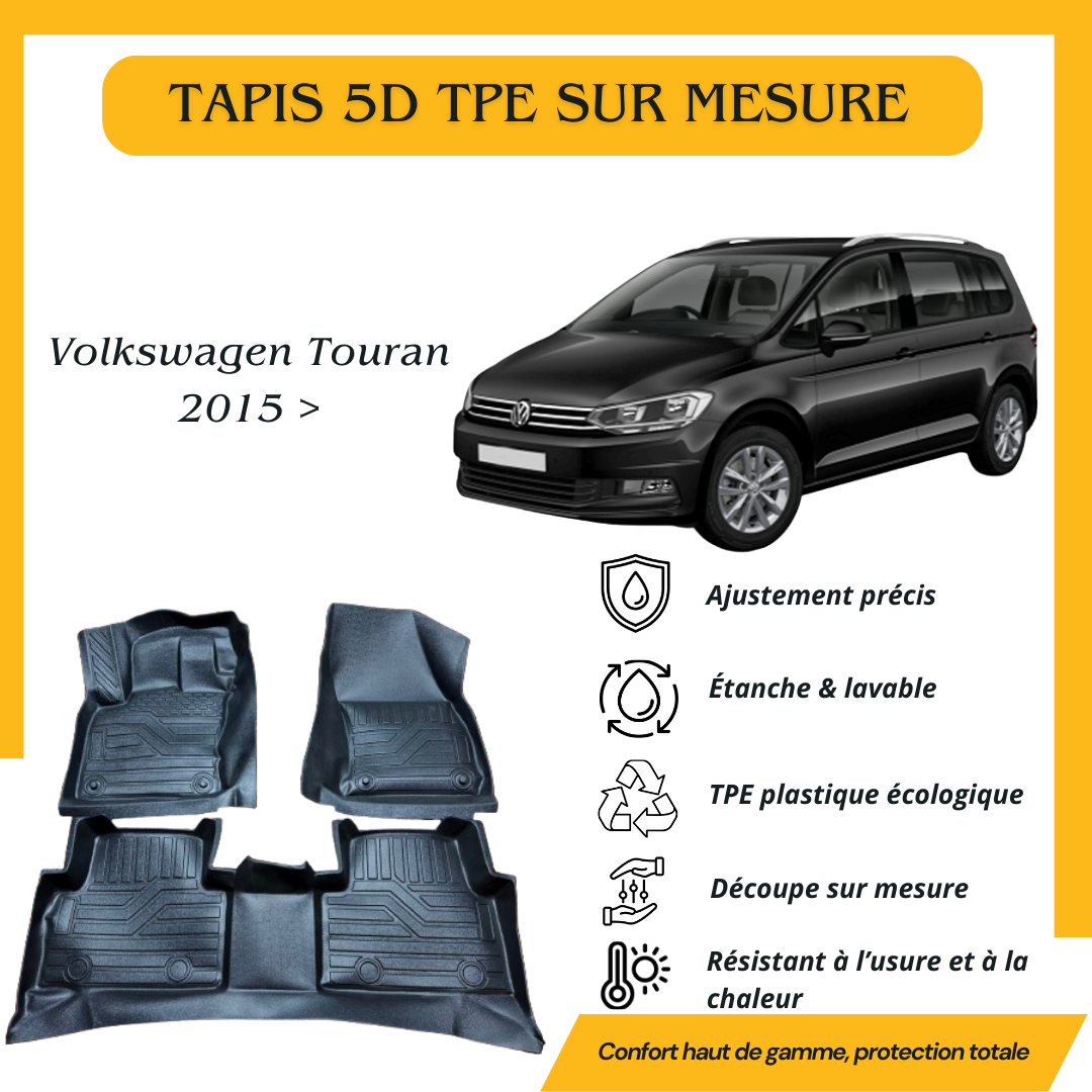 Tapis sur mesure 5D TPE Volkswagen Touran 2015>