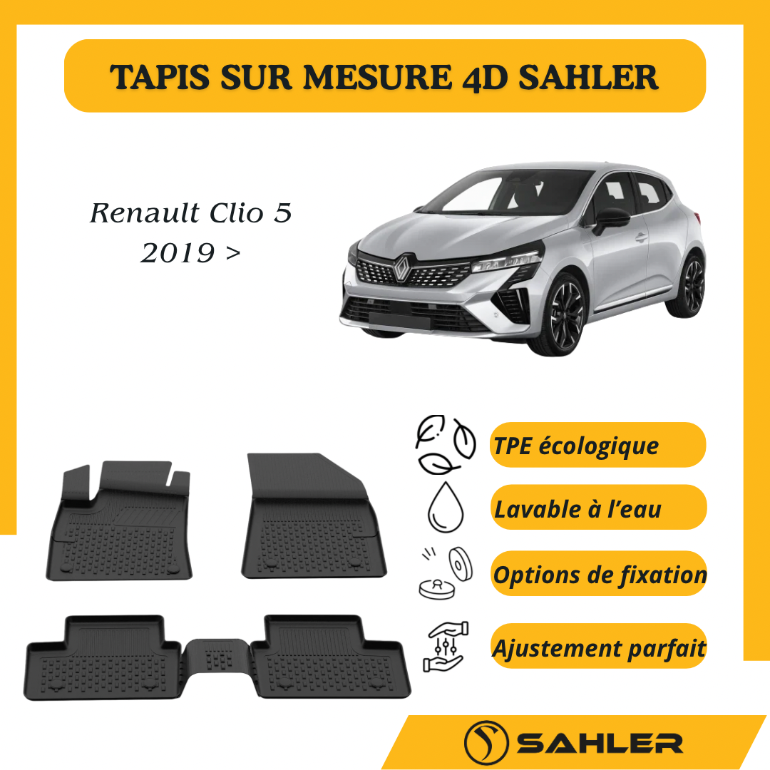 Tapis Sur Mesure 4D Renault Clio 5 2019 >