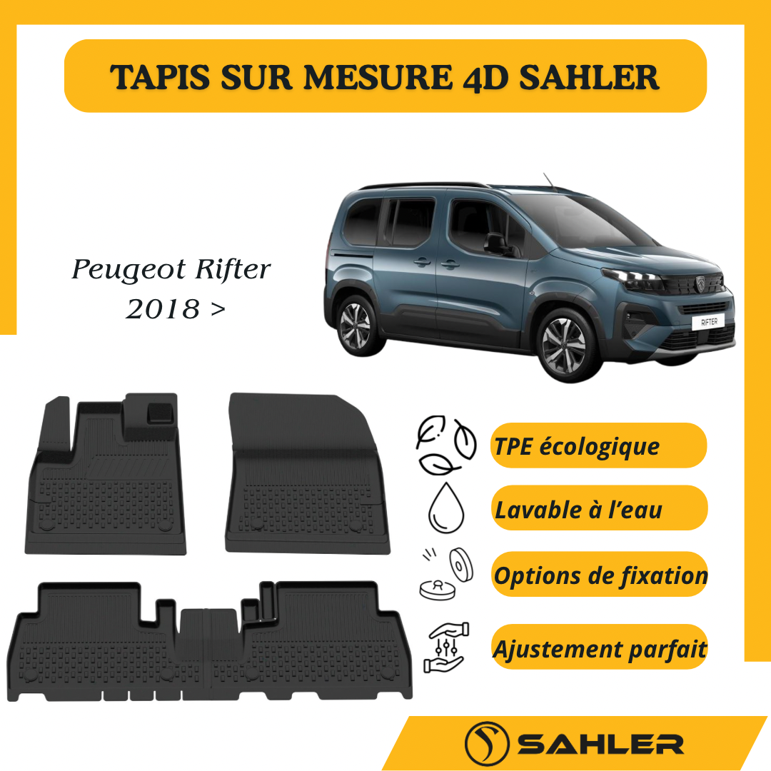 Tapis Sur Mesure 4D Peugeot Partner Rifter 2018 >