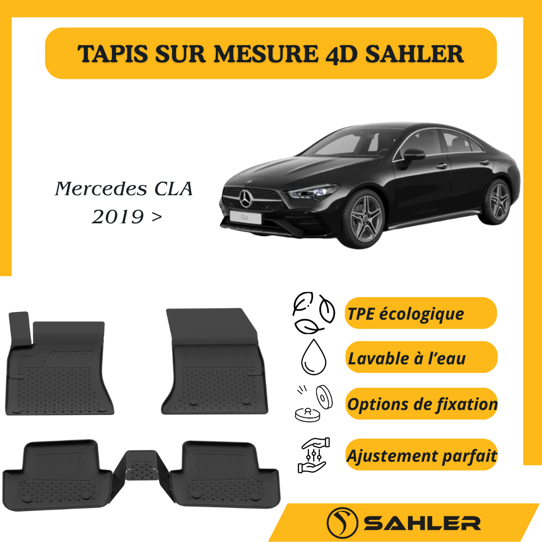Tapis sur mesure 4D Mercedes Cla Coupé C118 2019 >
