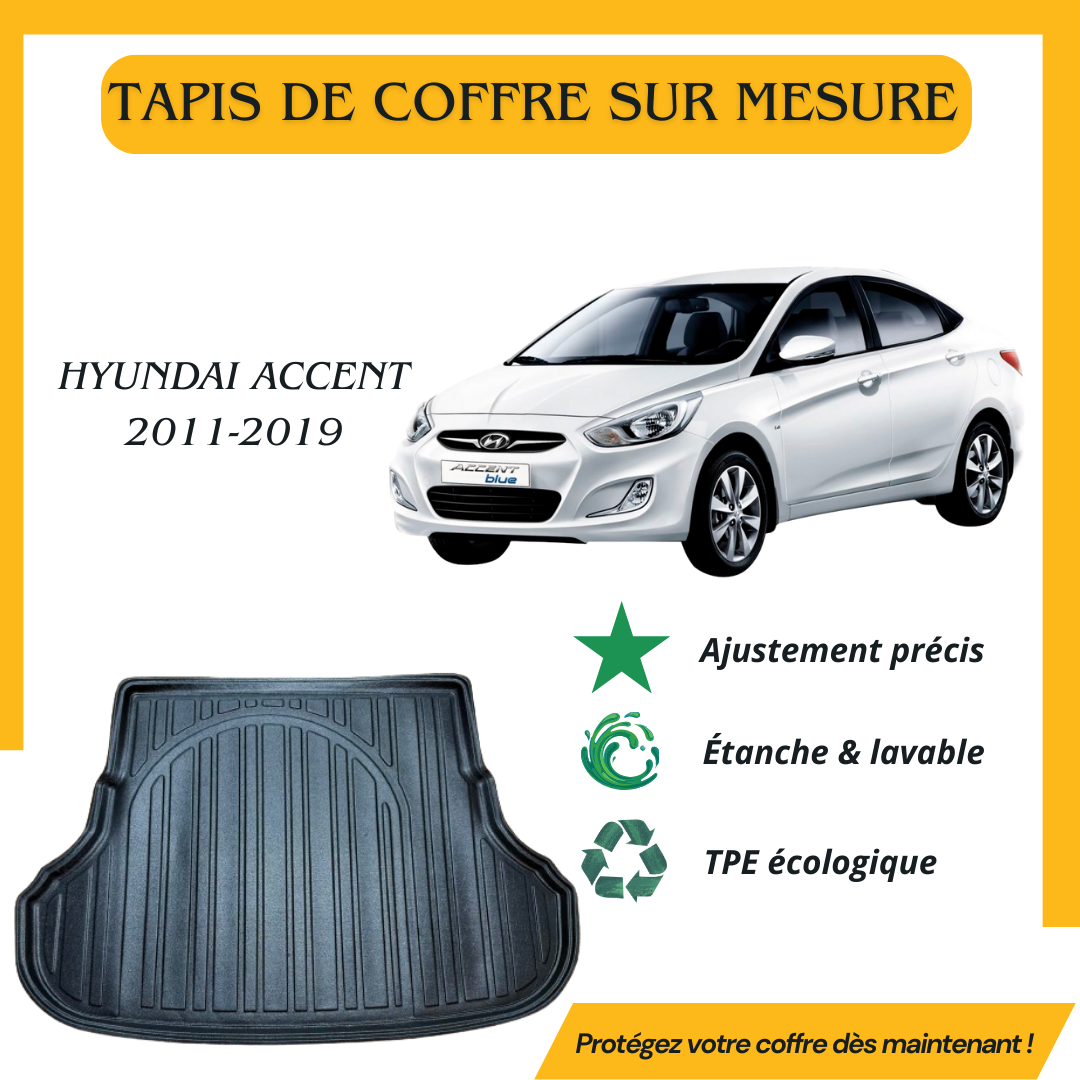 Tapis de coffre 4D HYUNDAI ACCENT 2011-2019