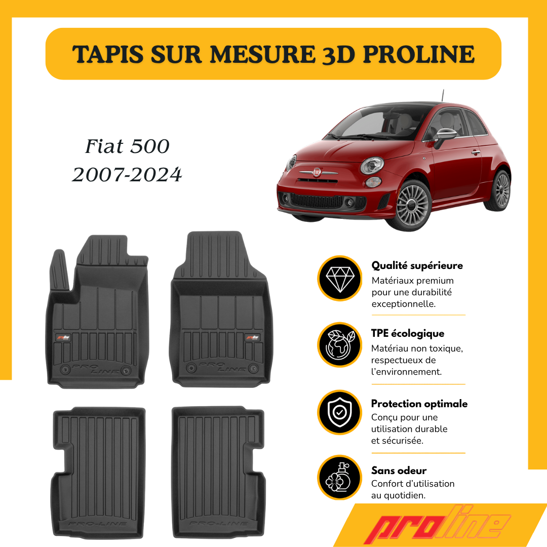 Tapis de sol PROLINE Fiat 500 2007-2024