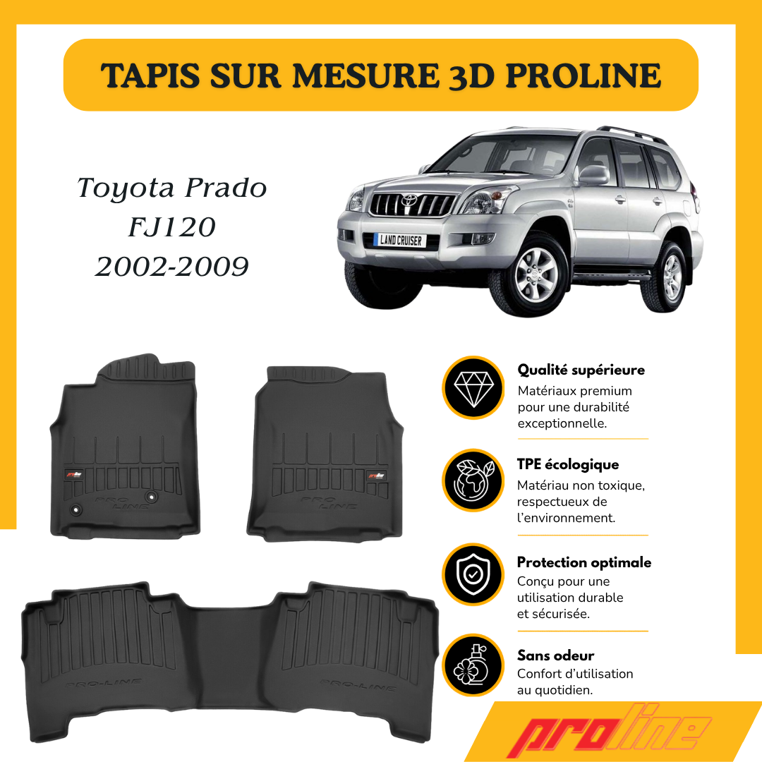 Tapis de sol PROLINE Toyota Prado FJ120 2002-2009