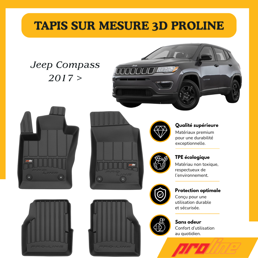 Tapis de sol PROLINE Jeep Compass II 2017 >