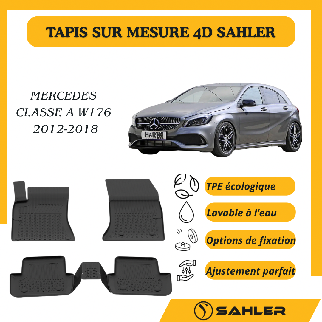 Tapis sur mesure 4D Mercedes Classe A W176 2012-2018