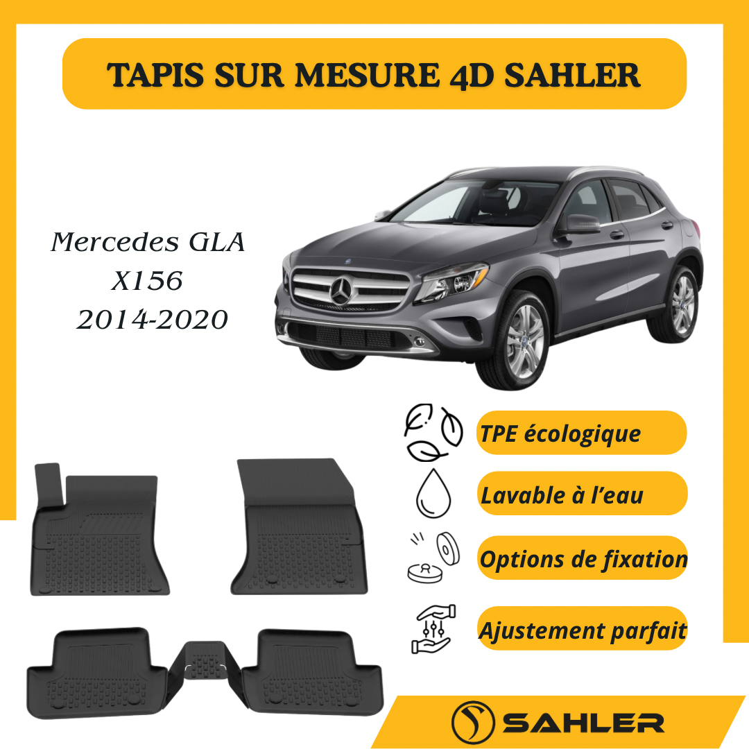 Tapis sur mesure 4D Mercedes GLA X156 2014-2020
