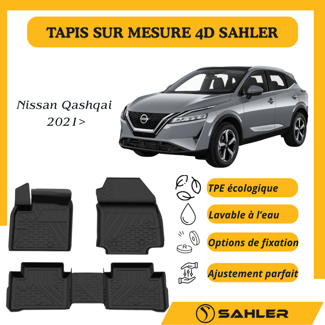 Tapis Sur Mesure 4D Premium Nissan Qashqai 2021 >