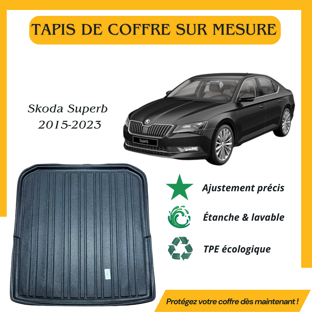 Tapis de coffre 4D Skoda Superb 2015-2023