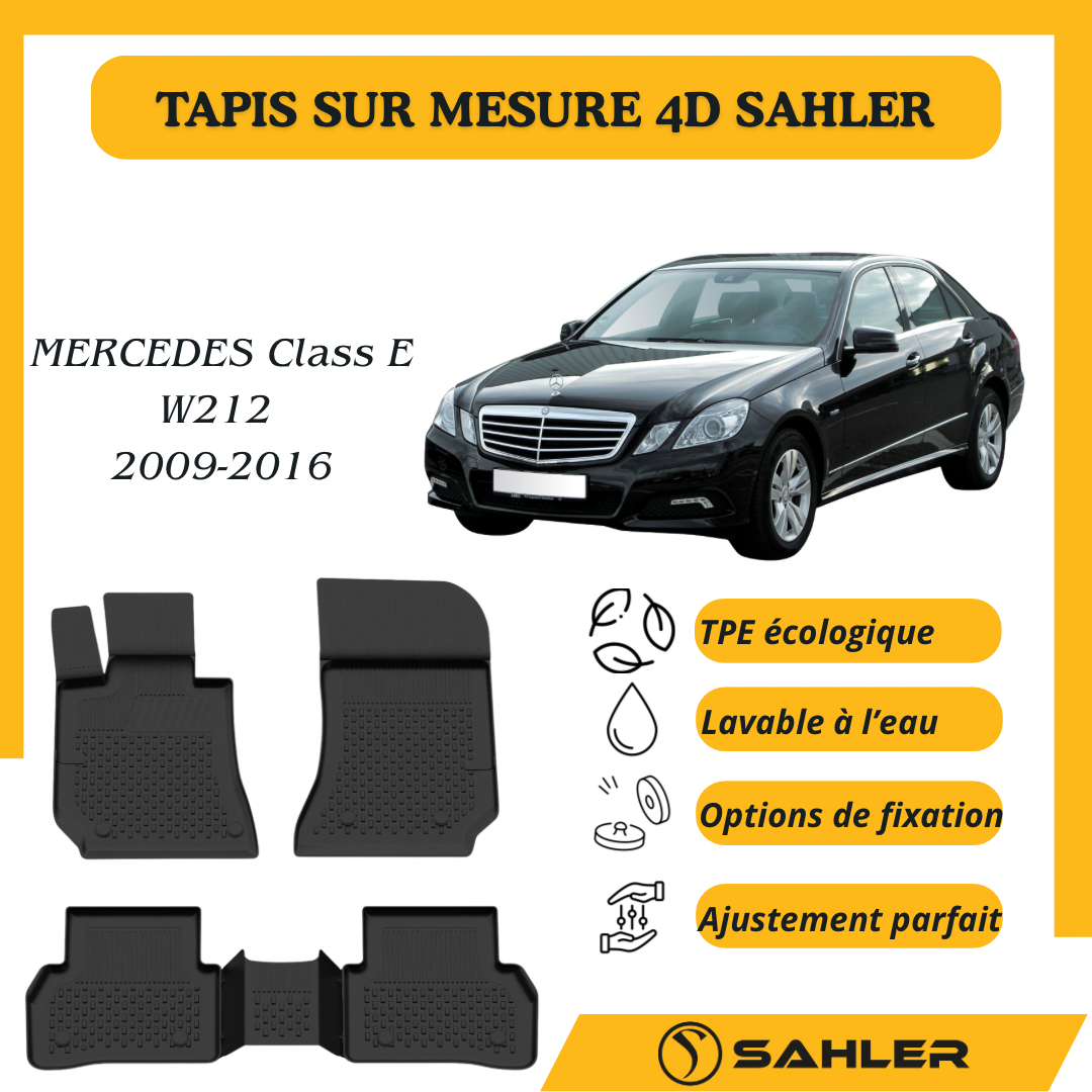 Tapis sur mesure 4D Mercedes Classe E W212 2009-2016