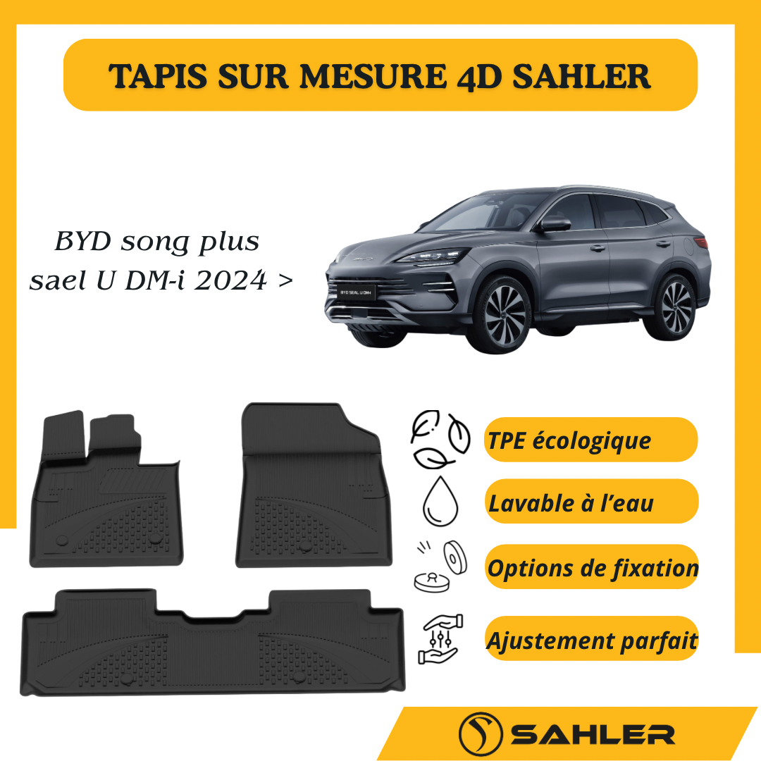 Tapis Sur Mesure 4D BYD song plus sael U DM-i 2024 >