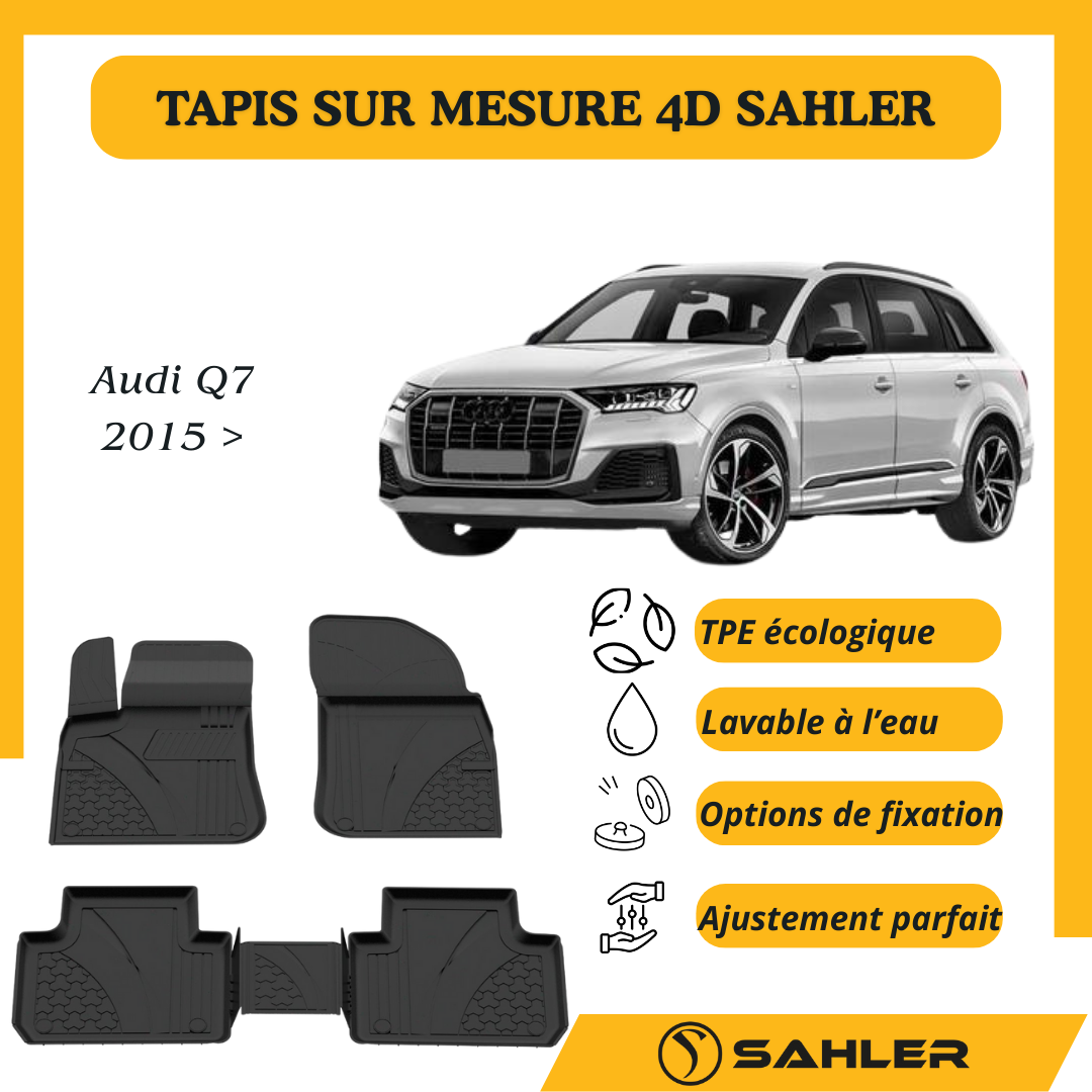 Tapis sur mesure 4D Extra Premium Audi Q7 2015+