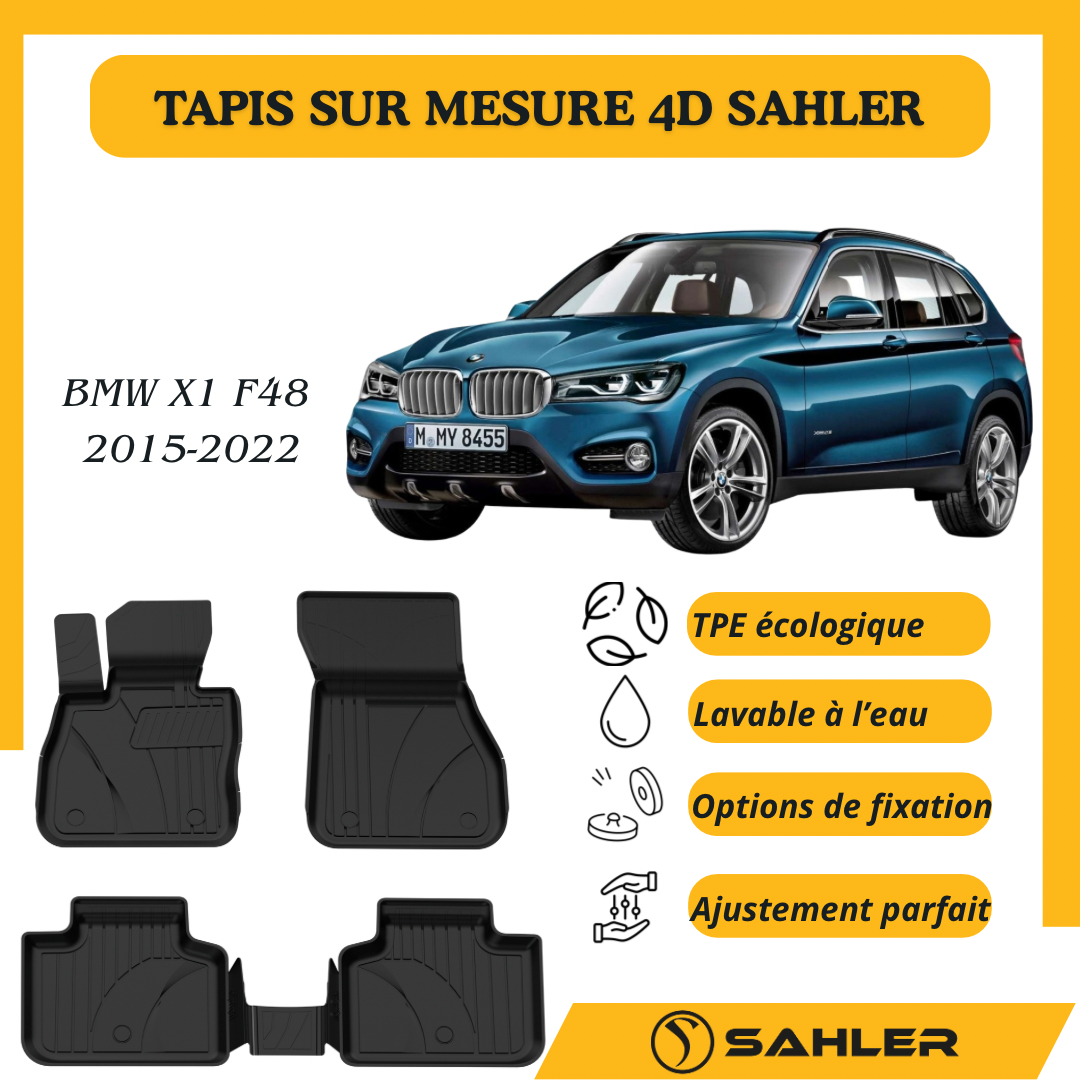 Tapis sur mesure 4D Premium BMW X1 F48 2015-2022