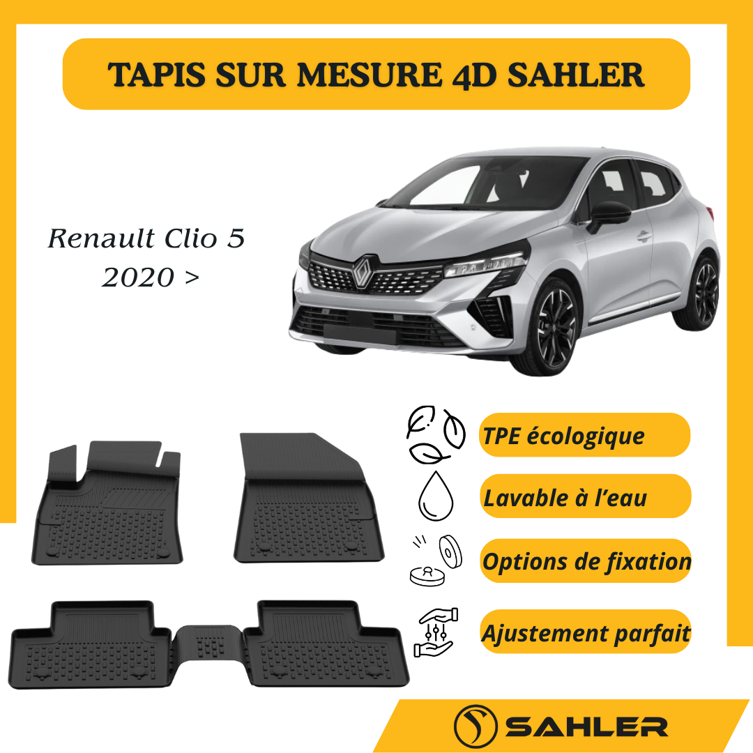 Tapis Sur Mesure 4D Renault Clio 5 2020 >