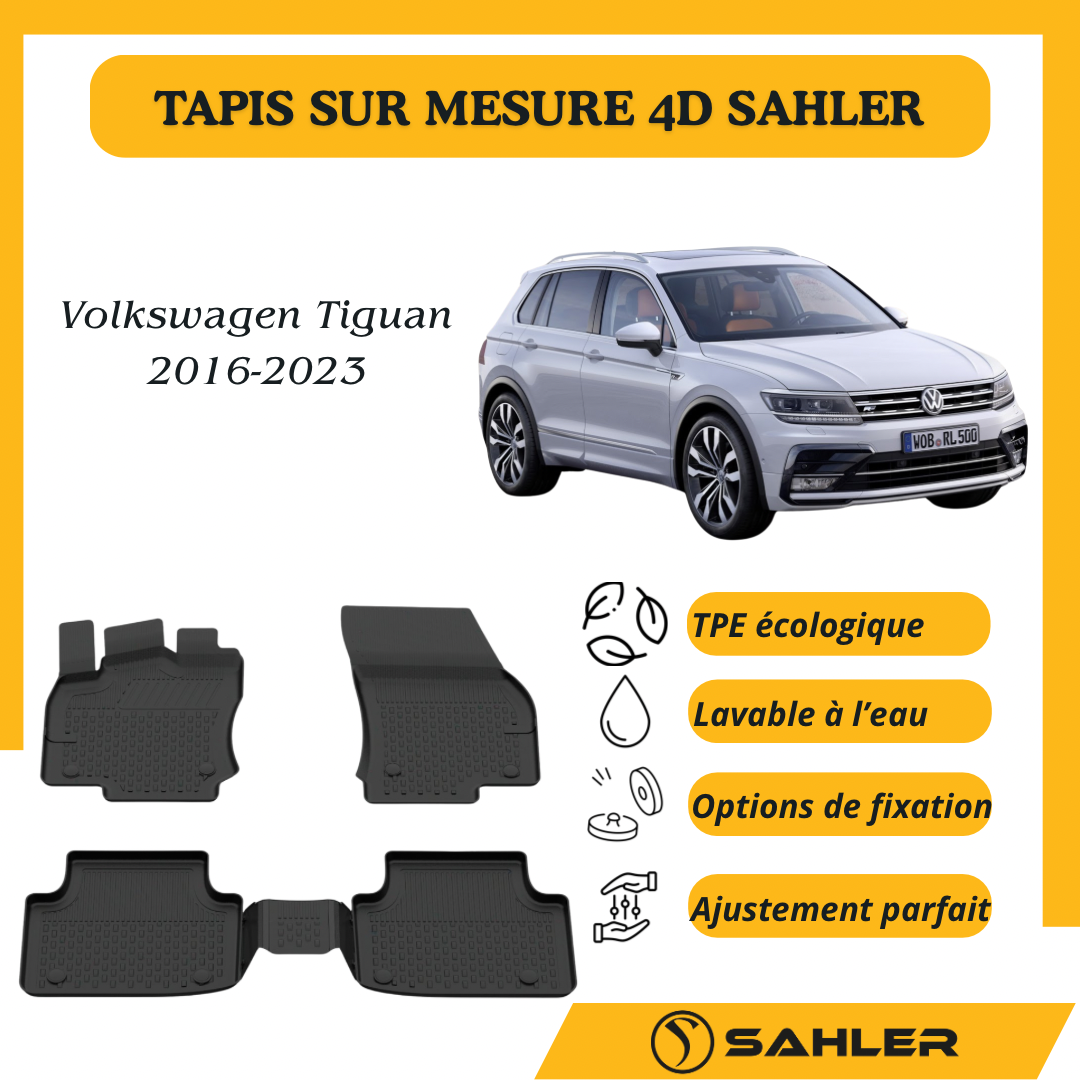 Tapis Sur Mesure 4D Volkswagen Tiguan 2016-2023