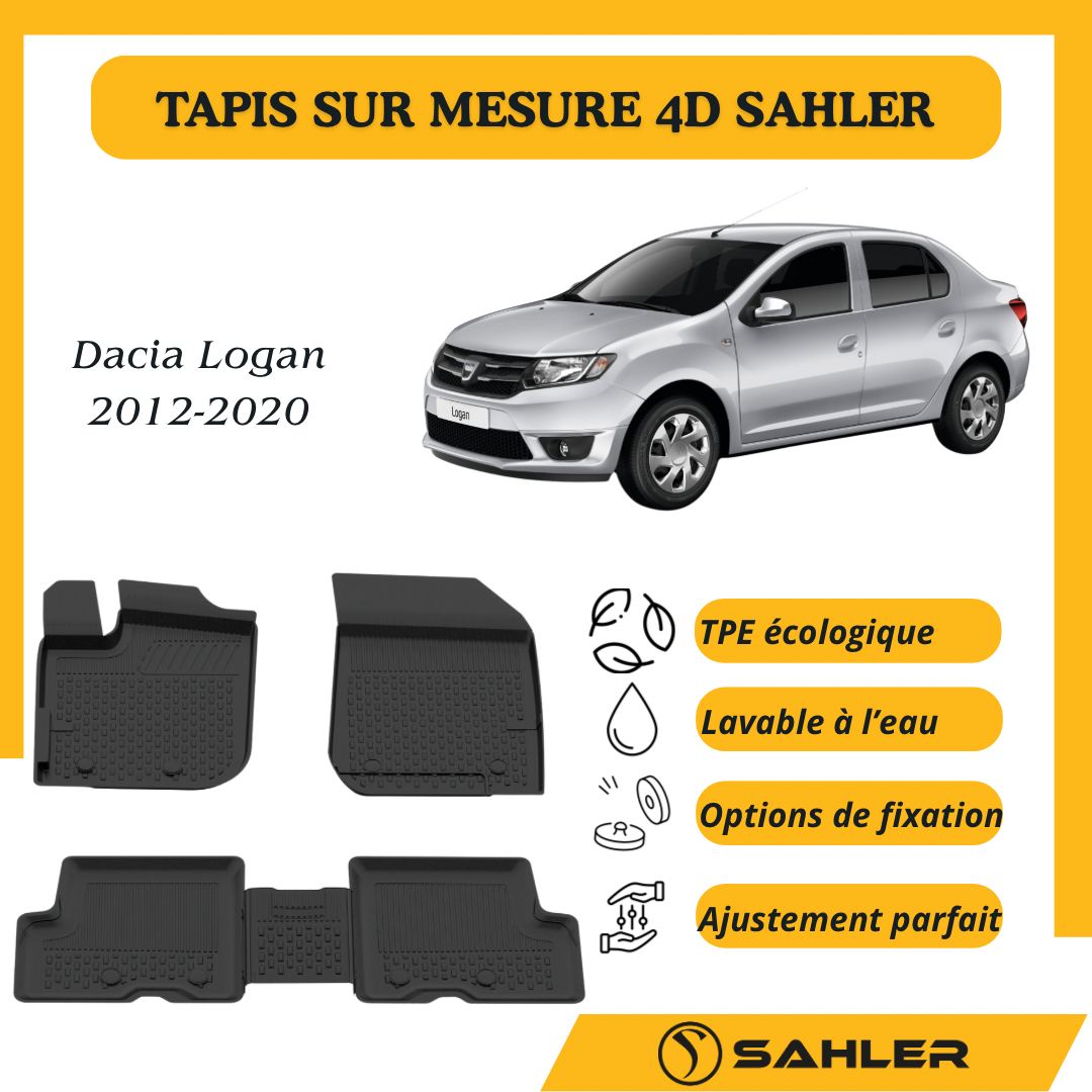 Tapis sur mesure 4D Dacia Logan 2012-2020