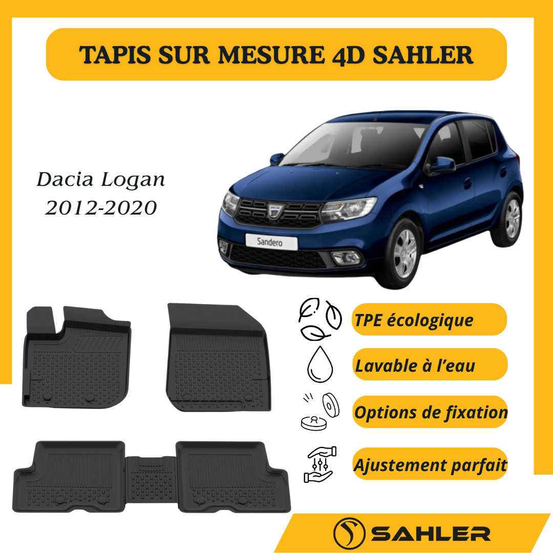 Tapis sur mesure 4D Dacia sandero 2012-2020