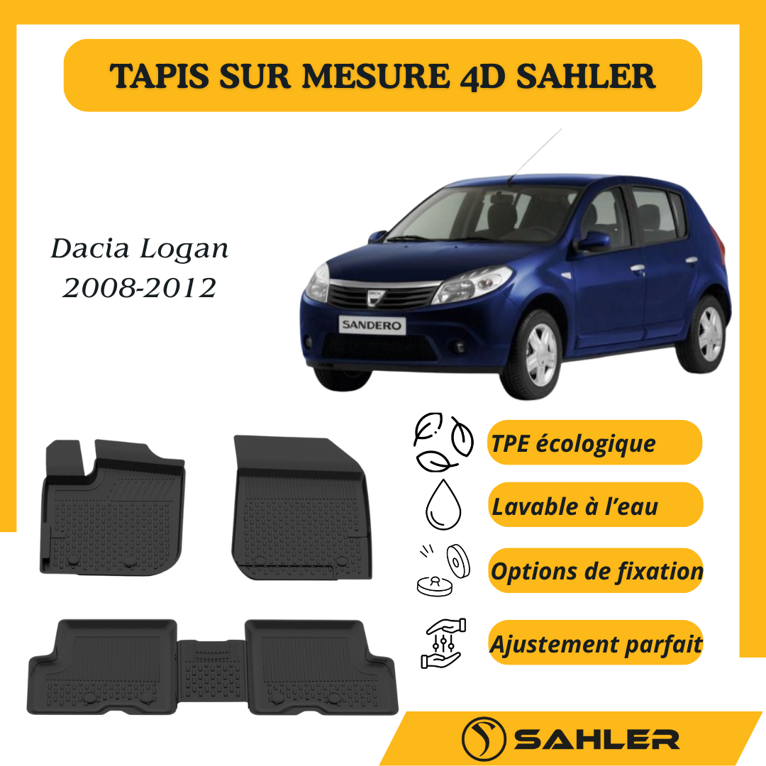 Tapis sur mesure 4D Dacia sandero 2008-2012