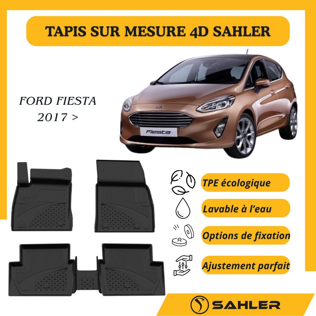 Tapis sur mesure 4D Ford Fiesta 2017 >
