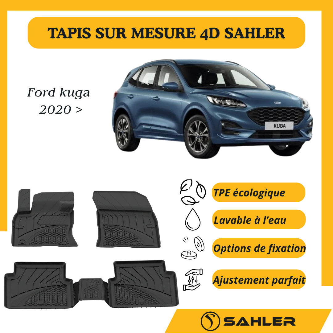 Tapis Sur Mesure 4D Premium Ford kuga 2020 >