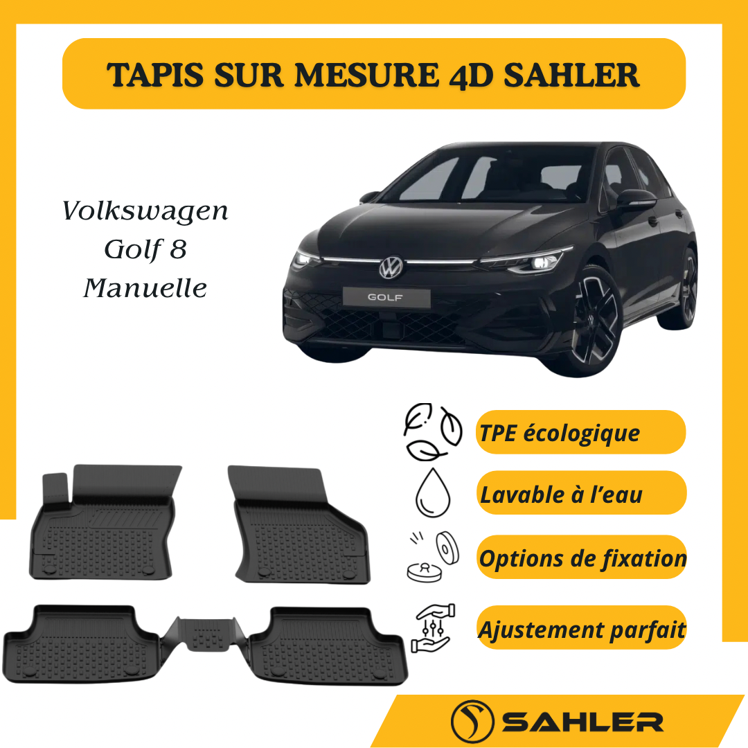 TAPIS Sur Mesure 4D Volkswagen Golf 8 Manuelle 2021+