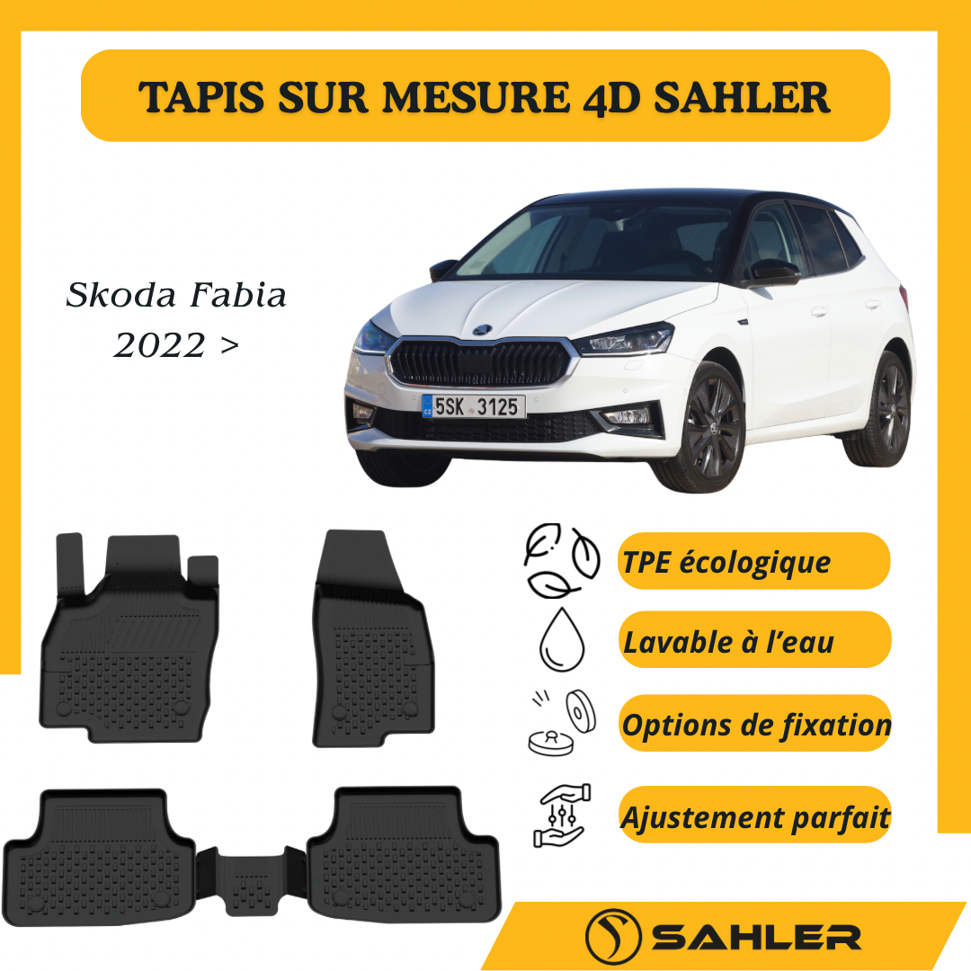 Tapis Sur Mesure 4D Skoda Fabia 2022 >
