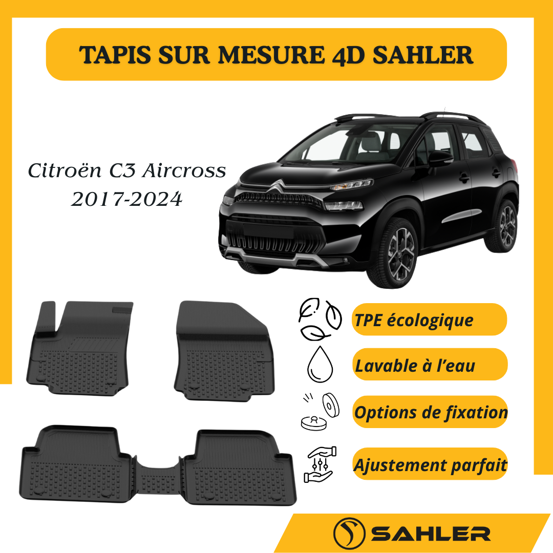 Tapis Sur Mesure 4D Citroën C3 aircross 2017-2024
