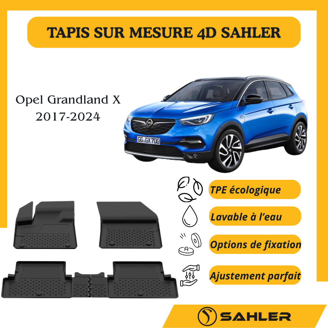 Tapis Sur Mesure 4D Opel Grandland X 2017-2024