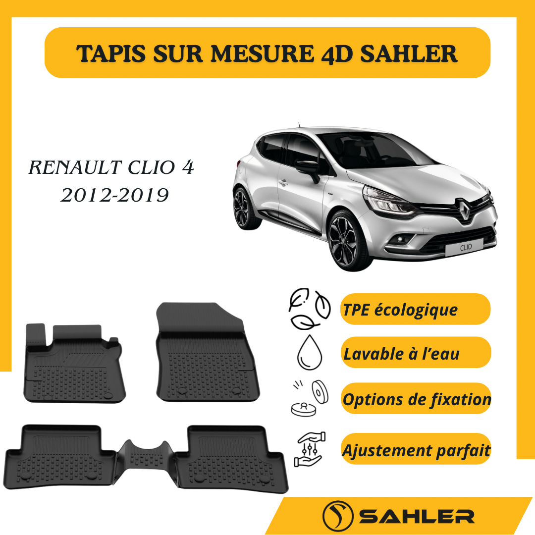 Tapis Sur Mesure 4D RENAULT CLIO 4 2012-2019