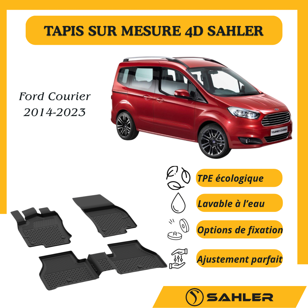 Tapis sur mesure 4D Ford Courier 2014-2023