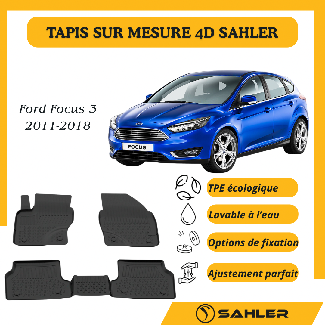 Tapis sur mesure 4D Ford Focus 3 2011-2018