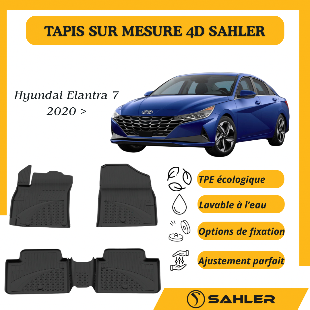 Tapis Sur Mesure 4D Hyundai Elantra 2020 >