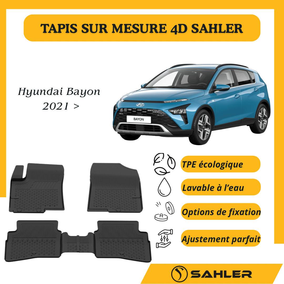 Tapis sur mesure 4D Hyundai Bayon 2021 >