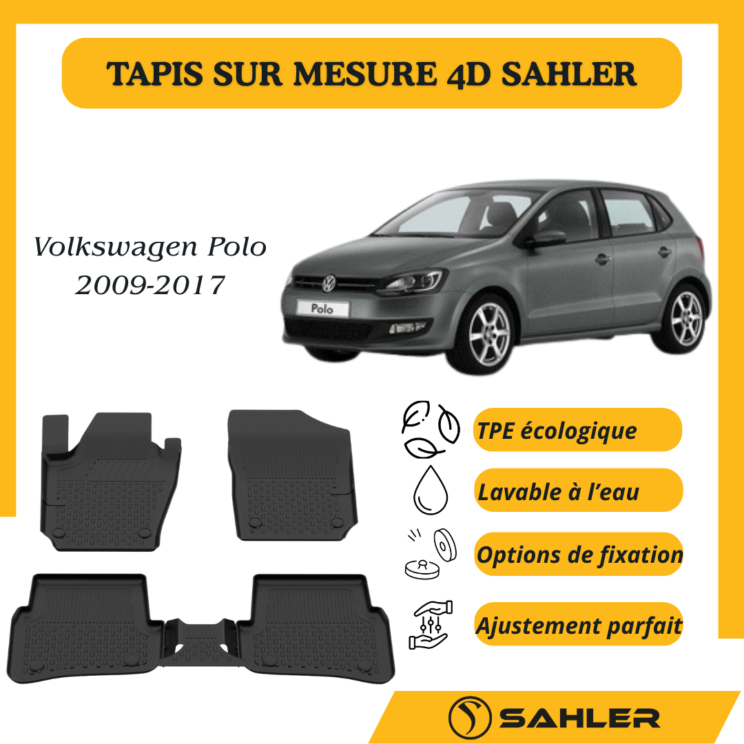 Tapis Sur Mesure 4D Volkswagen Polo 2009-2017