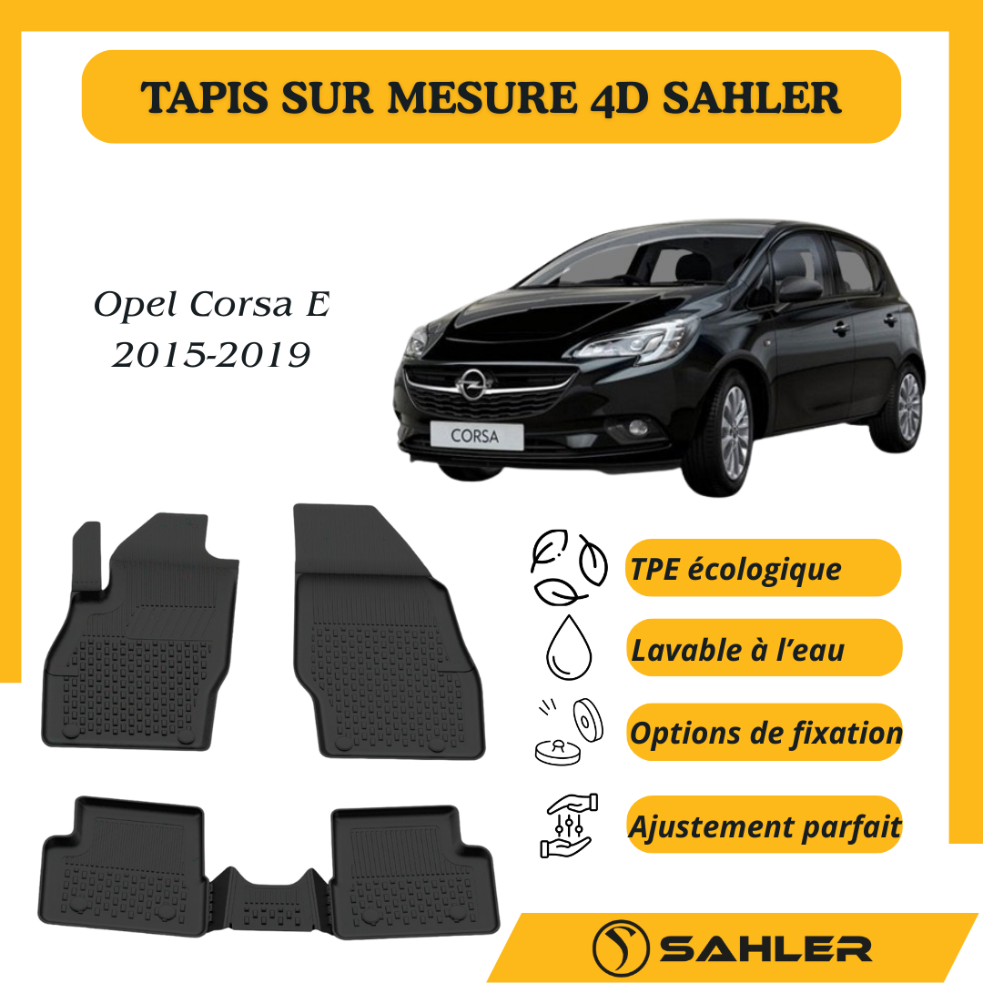Tapis sur mesure 4D Opel Corsa E 2015-2019