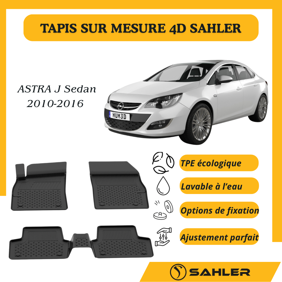 Tapis sur mesure 4D Opel Astra J 2010-2016 Sedan