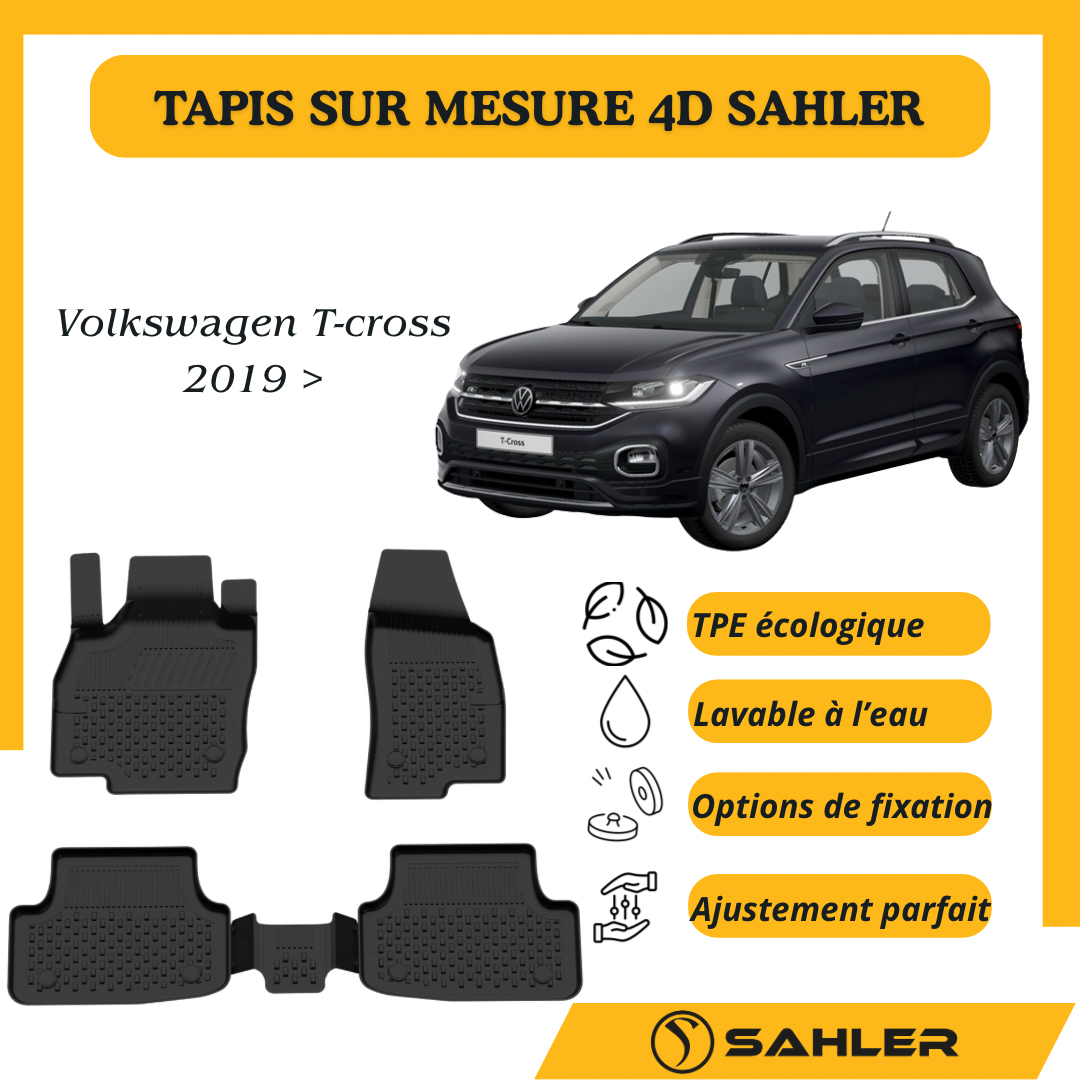 TAPIS Sur Mesure 4D Volkswagen T-cross 2019 >