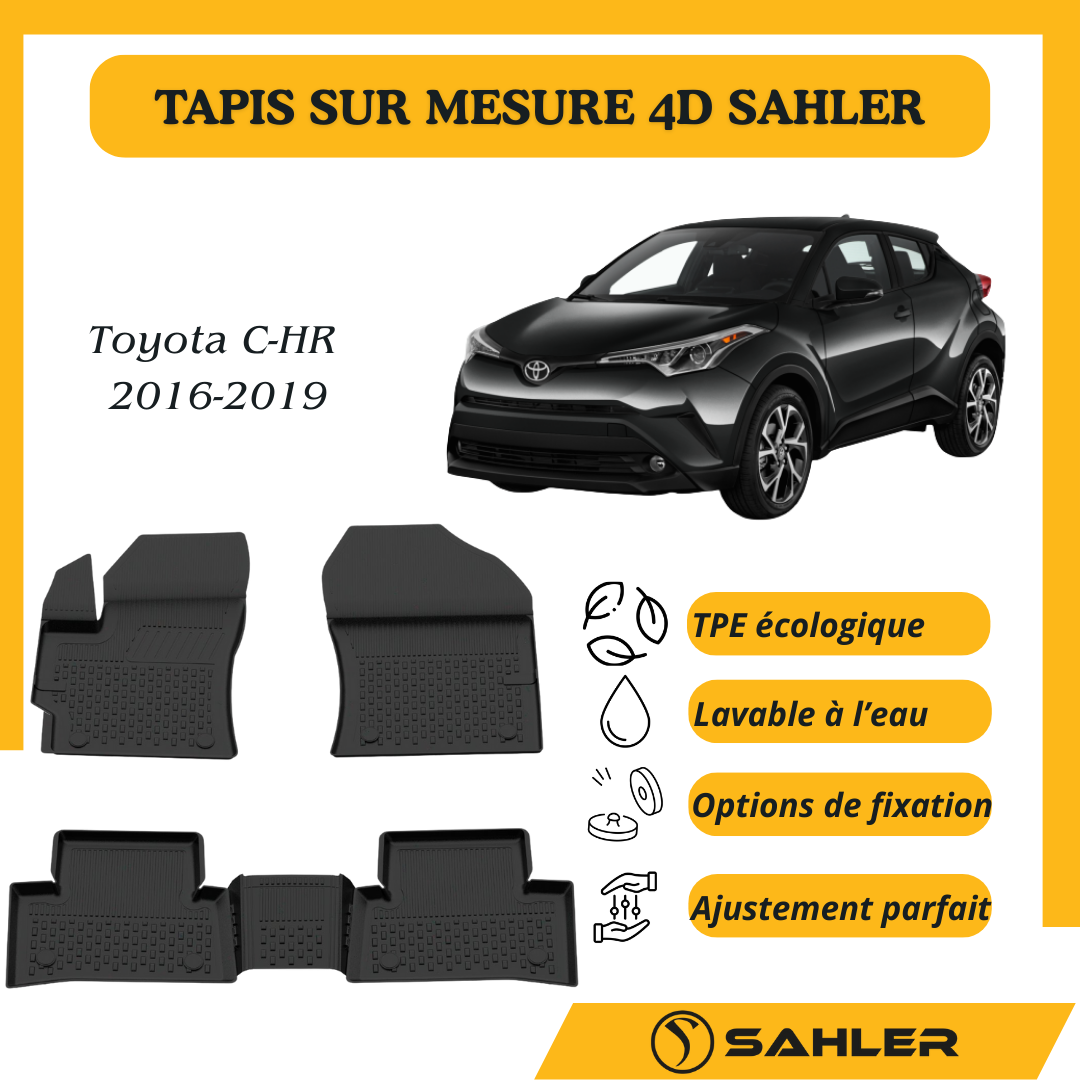TAPIS Sur Mesure 4D Toyota C-HR 2016-2019