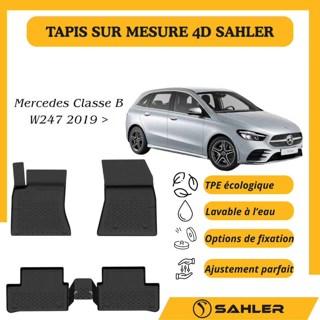 Tapis sur mesure 4D Mercedes Classe B W247 2019 >