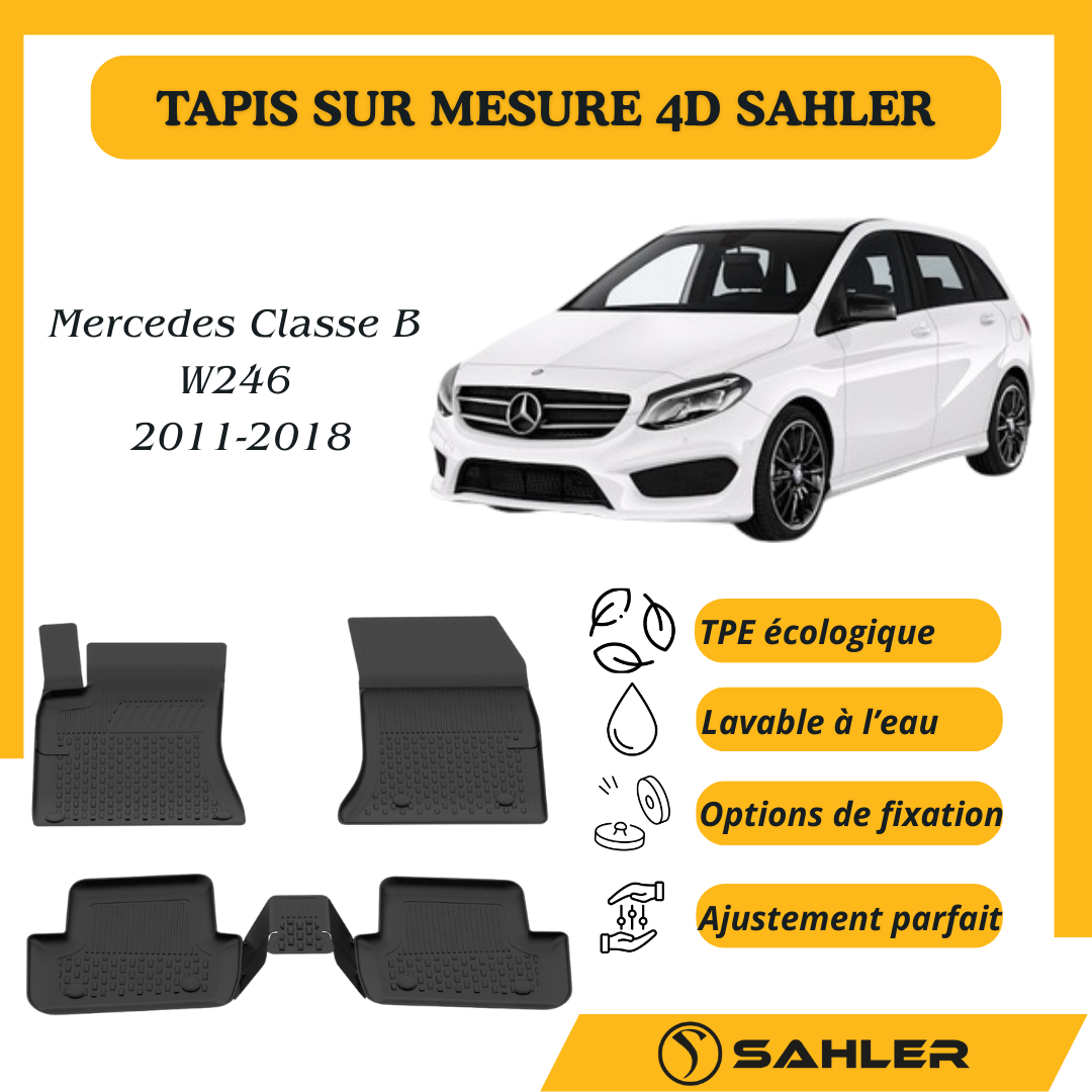 Tapis Sur Mesure 4D Mercedes Classe B W246 2011-2018
