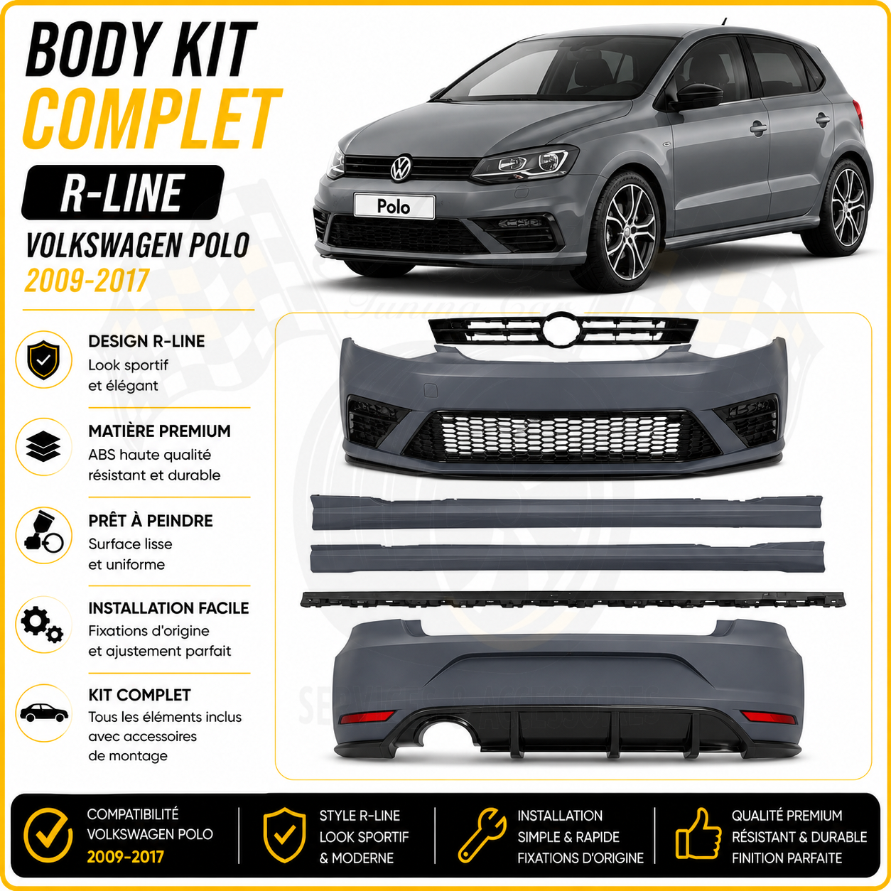 Body Kit Complet Volkswagen Polo R-Line 2009-2017