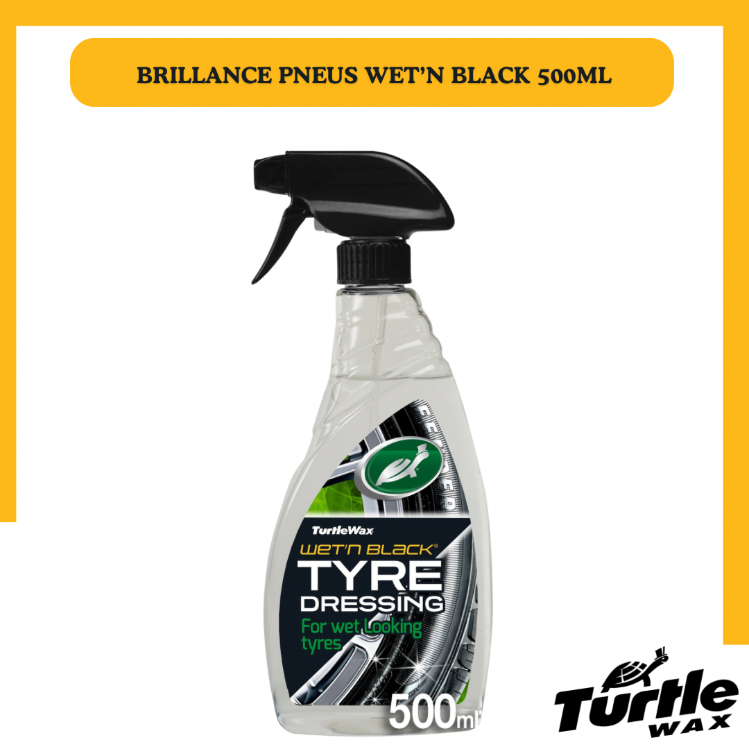 Turtle Wax Wet’N Black 500ml – Spray Brillance Pneus