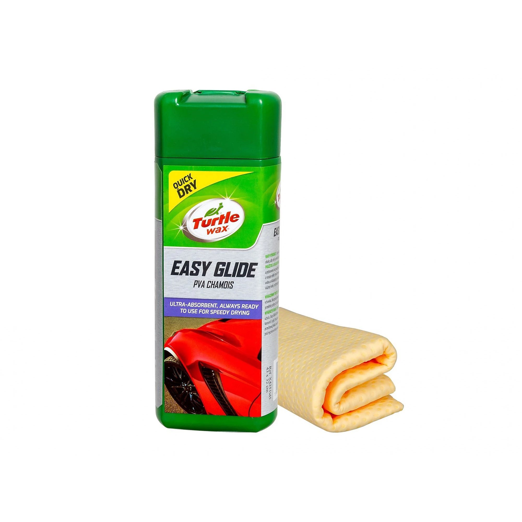 Turtle Wax Easy Glide – Peau de Chamois PVA Ultra Absorbante (430 x 320 mm)