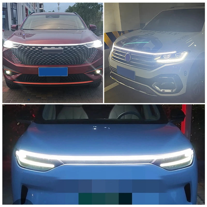 Lumière de décoration Led pour capot de voiture, bande de lumière de jour Flexible