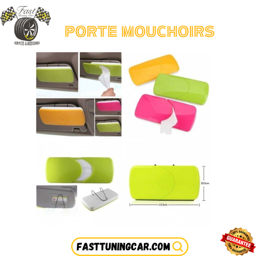 Porte Mouchoirs Voiture – Distributeur de Papier à Fixer sur Pare-Soleil