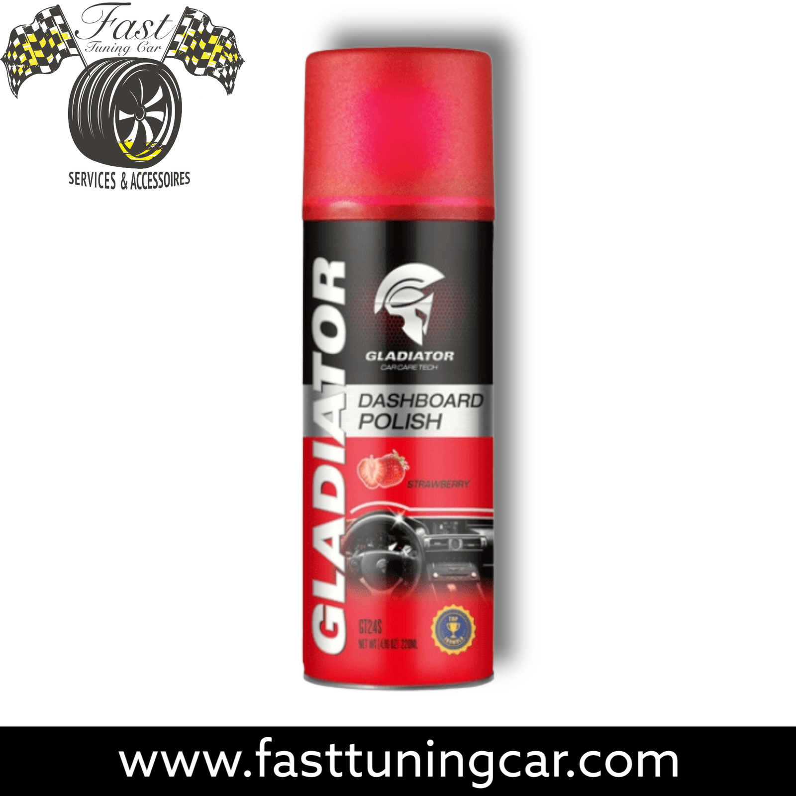 NETTOYANT Tableau De Bord Fraise Gladiator 220ML