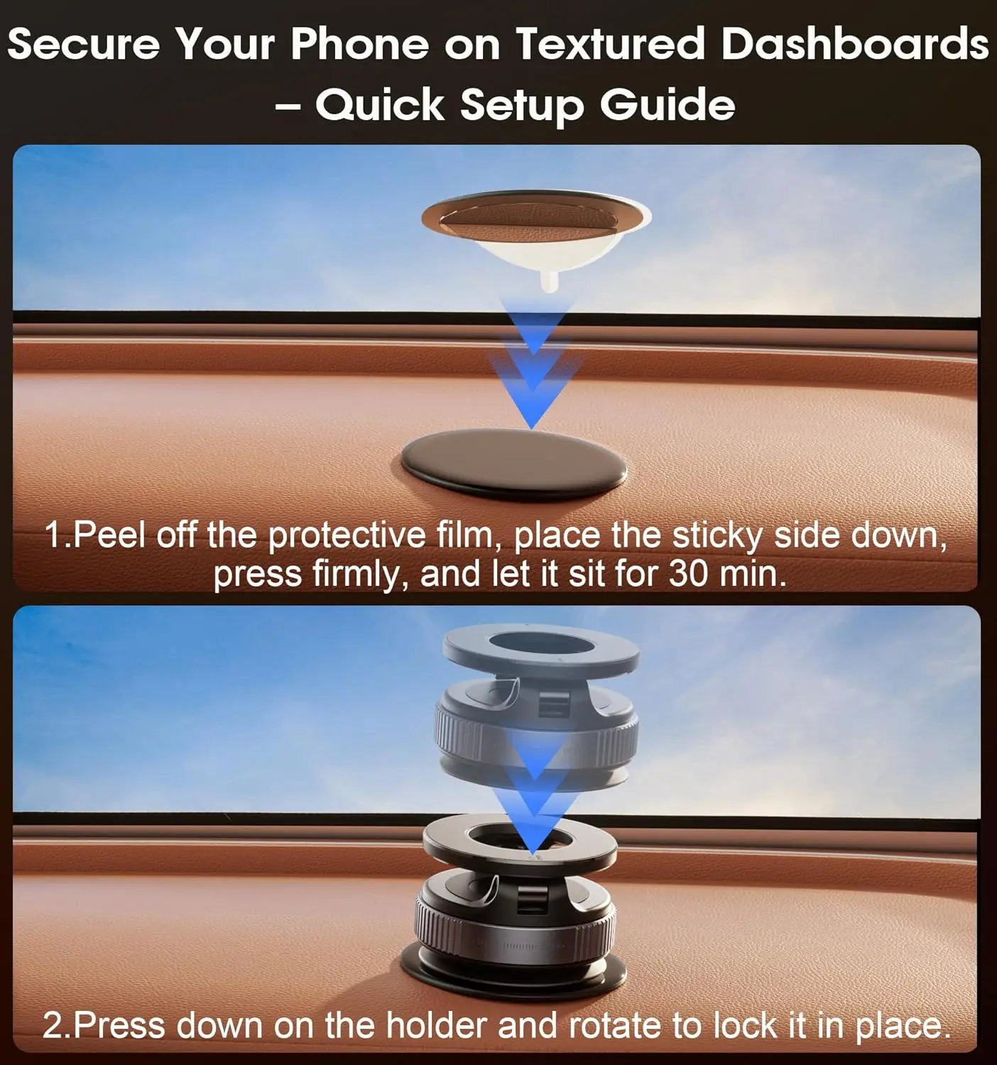 Support Magnétique Voiture 360° – Aspiration Forte, Pliable et Réglable pour Smartphone & GPS